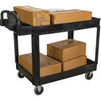 Utility Cart, 2 Tiers, 25-5/8" x 33-1/2" x 43-3/4", 550 lbs. Capacity R.M.G. Prévention