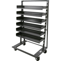 Single-Sided Heavy Duty A-Frame Cart with 6 Trays, 38" x 25" x 63", 2500 lbs. Capacity R.M.G. Prévention