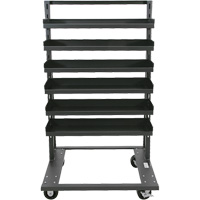 Single-Sided Heavy Duty A-Frame Cart with 6 Lipped Trays, 38" x 25" x 63", 2500 lbs. Capacity R.M.G. Prévention