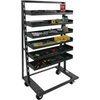 Single-Sided Heavy Duty A-Frame Cart with 6 Lipped Trays, 38" x 25" x 63", 2500 lbs. Capacity R.M.G. Prévention