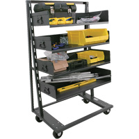 Single-Sided Heavy Duty A-Frame Cart with 4 Large Trays, 38" x 25" x 63", 2500 lbs. Capacity R.M.G. Prévention