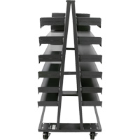 Double-Sided Heavy Duty A-Frame Cart with 12 Trays, 38" x 30" x 63", 2500 lbs. Capacity R.M.G. Prévention