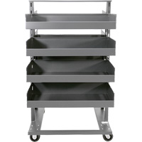 Double-Sided Heavy Duty A-Frame Cart with 8 Large Lipped Trays, 38" x 30" x 63", 2500 lbs. Capacity R.M.G. Prévention