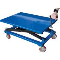 Manual Scissor Lift Table, 37-3/8" L x 23-5/8" W, Steel, 660 lbs. Capacity R.M.G. Prévention