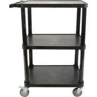 Chariot utilitaire avec tablette plate, 3 tiers, 18-1/8" x 37-3/8" x 27-3/4", Capacit&eacute; 330 lb R.M.G. Prévention