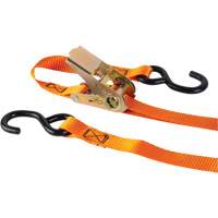 Ratchet Strap, S-Hook, 12' W x 1" L, 2200 lbs. (998 kg) Working Load Limit R.M.G. Prévention