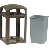 Landmark Series&reg; Classic Container Frame With Rigid Liner, Galvanized Steel, 35 US gal. R.M.G. Prévention