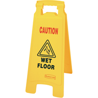 "Wet Floor" Safety Signs, English with Pictogram R.M.G. Prévention