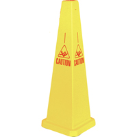 "Caution" Lamba Traffic Cones, English with Pictogram R.M.G. Prévention