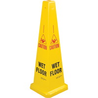"Wet Floor" Lamba Traffic Cones, English with Pictogram R.M.G. Prévention