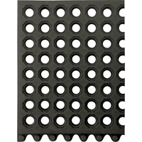 24/Seven&reg; Matting, Rubber, 3' W x 3' L, 5/8" Thick, Black R.M.G. Prévention