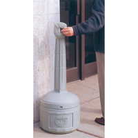 Smokers Cease-Fire&reg; Cigarette Butt Receptacle, Free-Standing, Plastic, 4 US gal. Capacity, 38-1/2" Height R.M.G. Prévention
