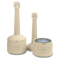 Smokers Cease-Fire&reg; Cigarette Butt Receptacle, Free-Standing, Plastic, 4 US gal. Capacity, 38-1/2" Height R.M.G. Prévention