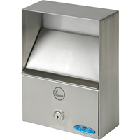 Smoking Receptacles, Wall-Mount, Stainless Steel, 1 Litres Capacity, 9" Height R.M.G. Prévention