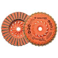 Disque de finition Enduro-Flex 2-en-1, 4-1/2" x 5/8"-11, Type 27, Grain 80, Oxyde d'aluminium R.M.G. Prévention