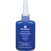 Adh&eacute;sif frein-filet &agrave; adh&eacute;rence amovible, Bleu, Moyen, 50 ml, Bouteille R.M.G. Prévention