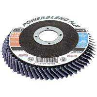 Disque &agrave; lamelles flexible PowerBlend FLX, 4-1/2" x 7/8", Type 27, Grain Z60, Alumine de zirconium R.M.G. Prévention