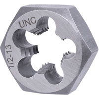 SAE Hex Die, 1" Dia., 1/2"-13NC Thread, Alloy Steel R.M.G. Prévention