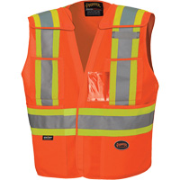6930 Drop Shoulder Tear-Away Safety Vest, High Visibility Orange, Large/X-Large, Polyester R.M.G. Prévention