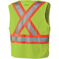 6936 5-Point Tear-Away Safety Vest, High Visibility Lime-Yellow, 2X-Large, Polyester R.M.G. Prévention