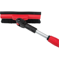 Snow Brush With Pivot Head, Telescopic, Rubber Squeegee Blade, 52" Long, Black/Red R.M.G. Prévention