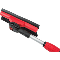 Snow Brush With Pivot Head, Telescopic, Rubber Squeegee Blade, 52" Long, Black/Red R.M.G. Prévention