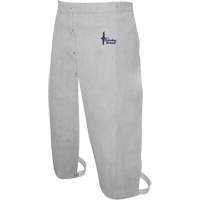 Tablier de soudage en cuir, Taille &agrave; jambes fendues, 32" lo, Gris perle R.M.G. Prévention