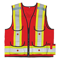 Veste de s&eacute;curit&eacute; pour apenteur All-Trades 1000D, Rouge, Grand, Polyester R.M.G. Prévention