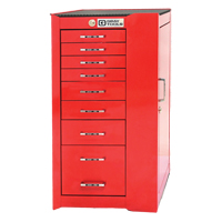 PRO+ Series Roller Cabinet, 8 Drawers, 19" W x 19" D x 36-1/2" H, Red R.M.G. Prévention