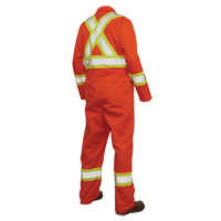Combinaison de s&eacute;curit&eacute; non doubl&eacute;e, Grand, Orange haute visibilit&eacute; R.M.G. Prévention