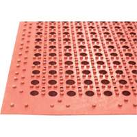 Competitor Series Mats, Slotted, 3' x 5' x 7/8", Orange, Natural Rubber R.M.G. Prévention