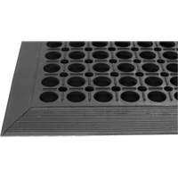 Competitor Series Mats, Slotted, 3' x 5' x 7/8", Black, Natural Rubber R.M.G. Prévention