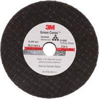 General-Purpose Cut-Off Wheel, 3" x 1/16", 3/8" Arbor, Type 27, Aluminum Oxide, 25000 RPM R.M.G. Prévention