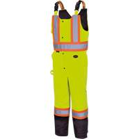 5041BB Waterproof Quilted Bib Pants, Polyester, Large, High Visibility Lime-Yellow R.M.G. Prévention