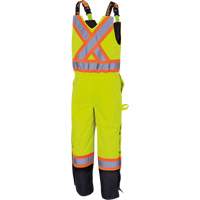 5041BB Waterproof Quilted Bib Pants, Polyester, Large, High Visibility Lime-Yellow R.M.G. Prévention