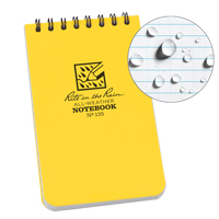 Pocket Top-Spiral Notebook, Soft Cover, Yellow, 100 Pages, 3" W x 5" L R.M.G. Prévention