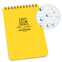 Pocket Top-Spiral Notebook, Soft Cover, Yellow, 100 Pages, 4" W x 6" L R.M.G. Prévention
