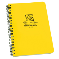 Side-Spiral Notebook, Soft Cover, Yellow, 64 Pages, 4-5/8" W x 7" L R.M.G. Prévention
