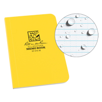 Memo Book, Soft Cover, Yellow, 112 Pages, 3-1/2" W x 5" L R.M.G. Prévention