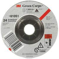 Green Corps Flexible Grinding Wheel, 5" x 1/4", 7/8" Arbor, Ceramic, Type 1 R.M.G. Prévention