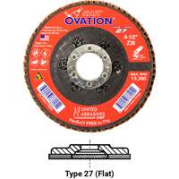 OVATION MEULE LAMELLE41/2X5/811 GRAIN36, 4-1/2" x 5/8"-11, Type 27, Grain 36, Zirconium R.M.G. Prévention