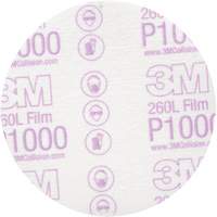 Hookit Finishing Film Disc, 5" Dia., P1000 Grit, Aluminum Oxide R.M.G. Prévention