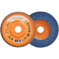 AllSteel Flap Disc, 5" x 7/8", Type 27, 40 Grit, Zirconia Alumina R.M.G. Prévention