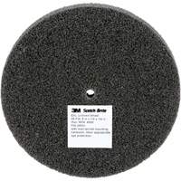 Meule unitaris&eacute;e EXL Scotch-Brite, 5" x 1/2", Arbre de 1/4", Grain de Fin, Carbure de silicium R.M.G. Prévention