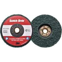 Disque extra coupe  Clean and Strip  XT Pro Scotch-Brite, 4-1/2" dia., Grain Extra grossier, Oxyde d'aluminium R.M.G. Prévention