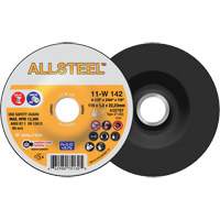 Meule &agrave; tronçonner AllSteel, 4-1/2" x 3/64", Arbre de 7/8", Type 27, Oxyde d'aluminium, 13 300 Tr/min R.M.G. Prévention