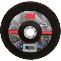 Disque &agrave; lamelles &agrave; changement rapide 769F, 7" x 7/8", Type 27, Grain 120+, Oxyde d'aluminium/C&eacute;ramique R.M.G. Prévention