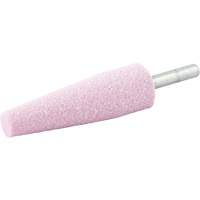 Meule mont&eacute;e vitrifi&eacute;e, A1, Oxyde d'aluminium, 3/4" dia., 2-1/2" lo, 80 Grain R.M.G. Prévention