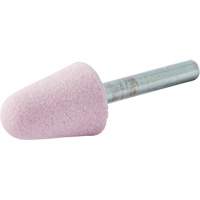 Meule mont&eacute;e vitrifi&eacute;e, A5, Oxyde d'aluminium, 3/4" dia., 1-1/8" lo, 80 Grain R.M.G. Prévention