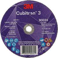 Cubitron 3 Cut-Off Wheel, 4" x 0.045", 3/8" Arbor, Type T1, Ceramic, 21000 RPM R.M.G. Prévention